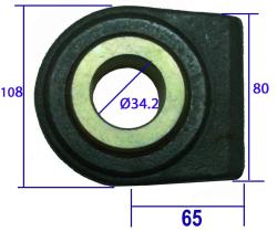 TERCER PUNTO 502570 - ROTULA SOLDAR BRAZO DE TIRO  Ø 38,4