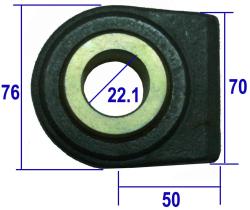 TERCER PUNTO 502930 - ROTULA SOLDAR BRAZO DE TIRO Ø22,1