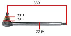 TERCER PUNTO 622310 - ROTULA+VASTAGO DIR Ø 22 L. 339 MM CONO 23,5-26,4
