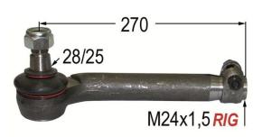 TERCER PUNTO 631890 - ROTULA DIR. HEM. L.260 DER. JHD CONO  24,6-28,4 ROSCA 24X150