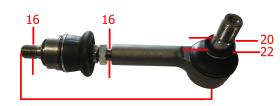 TERCER PUNTO 633240 - ROTULA+AXIAL DIR. IZQ L 220 CONO 20-22 R 16X150