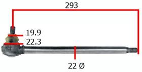TERCER PUNTO 633280 - ROTULA+VASTAGO Ø22 DIR L. 293 MM CONO 19,9- 22,3