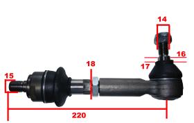 TERCER PUNTO 633501 - ROTULA+ AXIAL L 220 R15X150 CONO 16-18