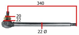 TERCER PUNTO 804480 - ROTULA+VASTAGO CIL. DIR. L 340 R  22X215 /A ( 804110)