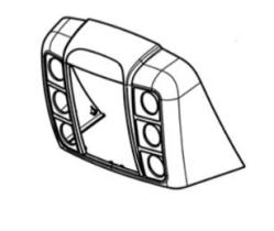 CARROCERIA 002147917 - NARIZ CAPOT SDF 6 OPTICAS ( NO INCLUIDAS)