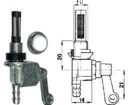 ACCESORIOS 121920 - GRIFO DEPOSITO GASOLINA 10X100   6MM