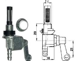 ACCESORIOS 121930 - GRIFO DEPOSITO GASOLINA 10X100   6MM