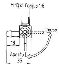ACCESORIOS 122000 - GRIFO DEPOSITO GASOLINA 10X100 CONICO   9MM