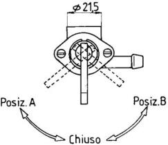 ACCESORIOS 122030 - GRIFO DEPOSITO GASOIL FIJACION BULON   Ø6MM   Ø9MM 21,5