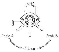 ACCESORIOS 122040 - GRIFO DEPOSITO GASOLINA FIJACION BULON  6MM   9MM