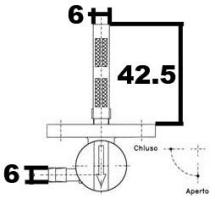 ACCESORIOS 126330 - GRIFO DEPOSITO GASOLINA 1 VIA 6 MM