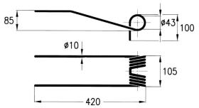 ACCESORIOS 558730 - MUELLE GALFRE Nº 2 L 420 Ø 10 MM AN.105
