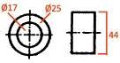 ZACCESORIOS 563250 - CASQUILLO Ø INT. 17-Ø EXT. 25-44MM