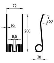 ACCESORIOS 564470 - MUELLE COSECHADORA FAHR L.200 30 G. Ø 5