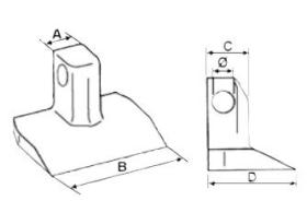 ACCESORIOS 567890 - MARTILLO TRITURADOR A30 B105 C36 D75 Ø16,5