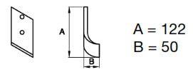 ACCESORIOS 572890 - CUCHILLA ZANJADORA  A122  B50  Ø12,5