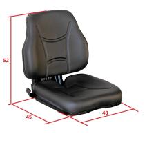 ACCESORIOS 605890 - BASE ASIENTO PVC NEGRO CON GUIAS 430X520 ALTO