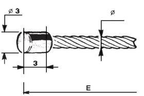 ACCESORIOS 618930 - CABLE ACELERADOR C.3X3 LT. 2500 MM  1.2 MM