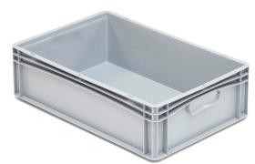 ACCESORIOS 62416 - CAJA PLASTICA GRIS CLARO  CON PAREDES LISAS Y ASAS