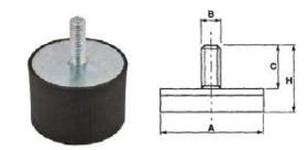 ACCESORIOS 624510 - PIE MACHO 50 MM M. 12X175