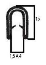 ZACCESORIOS 627090 - GOMA CABINA ROLLO 25M