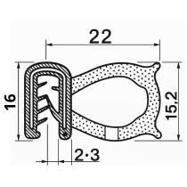 ZACCESORIOS 627290 - 25 M GOMA PARA CABINA MODERNA