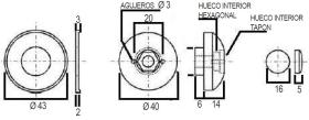 ACCESORIOS 630990 - TOPE GOMA CRISTAL COMPLETO