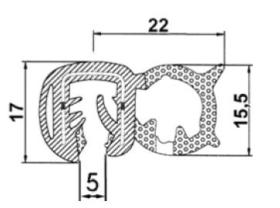 ACCESORIOS 644630 - 25 M GOMA PARA CABINA SDF JHD CASE