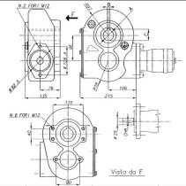 ACCESORIOS 830760 - REDUCTOR RT160 Ø40 CHAVETA 12 MM 8-4-1( PARA MOTOR HIDRAULIC