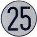 ACCESORIOS D25 - PLACA LIMITE VELOCIDAD 25 K.H.