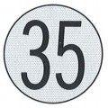 ACCESORIOS D35 - PLACA LIMITE VELOCIDAD 35 K.H.