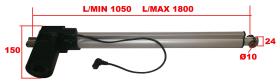COMPRESORES FD12A41050 - CILINDRO ELECTRICO 12V CARRERA 750 MM  CAPACIDAD DE CARGA 10
