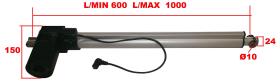 COMPRESORES FD12A4600 - CILINDRO ELECTRICO 12 V CARRERA 400 CAPACIDAD CARGA 1000N(MA