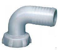 PULVERIZACION 259300 - RACOR CURVO NYLON Ø25 CON TUERCA M.42X3