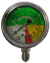 PULVERIZACION 263610 - MANOMETRO GLICERINA 5-25 ATM. INOX ISOMETRICO Ø63