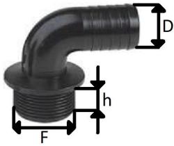 PULVERIZACION 265740 - RACOR CURVO 1/2 M Ø 13