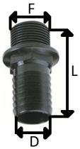 PULVERIZACION 265960 - RACOR RECTO 3/8 M M Ø 11 PL