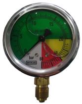 PULVERIZACION 267220 - MANOMETRO GLICERINA 20-60 ATM. INOX ISOMETRICO Ø63