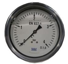 PULVERIZACION 267330 - MANOMETRO GLICERINA INOX 4ATM. ( Ø 100 MM ) ROSCA TRASERA 1/