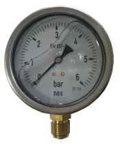PULVERIZACION 267336 - MANOMETRO Ø100 GLICERINA INOX 1/2 6 BAR