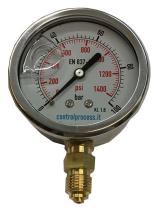 PULVERIZACION 267350 - MANOMETRO GLICERINA 1/4 100 ATM. INOX Ø 63