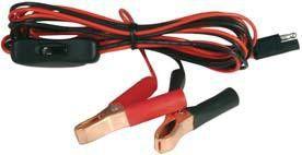 PULVERIZACION 269190 - CABLE 2.4M. ALIMENTACION BOMBA ELECTRICA C/PINZAS