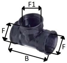 PULVERIZACION 269410 - TEE PVC H-H-H  1/2