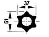 PULVERIZACION 305330 - 1000 MM TUBO ESTRELLA INT. 37X51 G 5,5 MM
