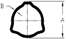 PULVERIZACION 315890 - 1000 MM. TUBO EXTERIOR TRIANGULAR  B=32,5 S=2,6