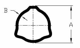 PULVERIZACION 315985 - 3000 MM TUBO EXTERIOR TRIANGULAR  B=62,7 S=4,1