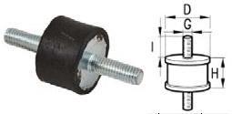 PULVERIZACION 607530 - TACO MOTOR ANTIVIBRATORIO Ø10 MM L76 MM Ø30 MM