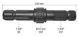 PULVERIZACION L173283 - EJE TDF L 235 1º3/8 Z06/ Z21 JHD