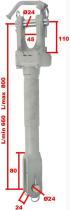 TENSOR LATERAL 504770 - TENSOR LATERAL L.660-800 + 60 CV
