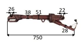 TENSOR LATERAL 5122573 - BRAZO LATERAL CNH L750MM